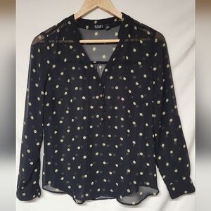 Blouse with Stars Size Medium Petite
